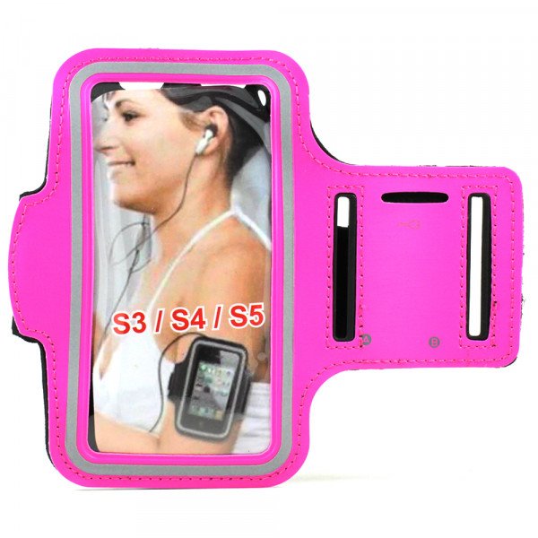 Wholesale Samsung Galaxy S5 S4 S3 Sports Armband (Hot Pink)